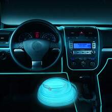 Dây đèn LED viền ô tô 3m ánh sáng lạnh, đèn trang trí nội thất ô tô dạng kẹp, dây đèn phát sáng - Ánh sáng xung quanh - Xem 7