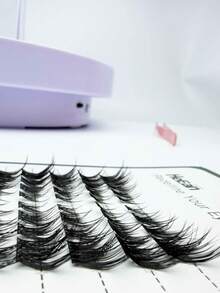 DIY Segment Cluster False Lashes Natural Wispy Individual Eyelash Clusters Thin Lightweight Band Reusable Home Lash Extension Supplies For Beginners - View 8
