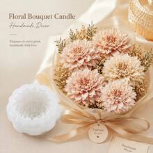 3D Flower Silicone Candle Mold DIY Floral Shaped Soap, Plaster Silicone Mold Easy Release Reusable Suitable For Making Aromatherapy Candles, Plaster, Resin Crafts, Fragrant Romantic Floral Handicrafts - A - View 1