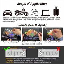 2 Pieces Set Of Left-Right Heart-Shaped Fun Stickers, Car Accessories, Creative Love-Themed Reminder Stickers, Car Rearview Mirror Decorative Stickers, Suitable For Cars, Motorcycles, Computers, And Cups, - A - View 6