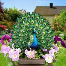 Cross-Border Peacock Garden Stake 2D Tail Decoration For Outdoor Lawn And Flower Pot Accent, Artistic Home Decor Valentine's Day Gift - A - View 1