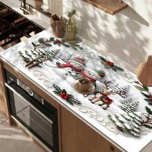 1pc Absorbent Drying Mat For Tableware, Coffee Machine Mat, Christmas Style Absorbent Pad, Holiday Scene Decor Mat, Christmas Snowman And Reindeer Pattern Table Mat, Suitable For Kitchen, Dining Table, Living Room, Party, Soft Absorbent Surface Protection, Fun Christmas Atmosphere Absorbent Mat, Multi-Purpose Drainage Mat, Home Gift, Tabletop Decoration - XYLSD-843 - View 7