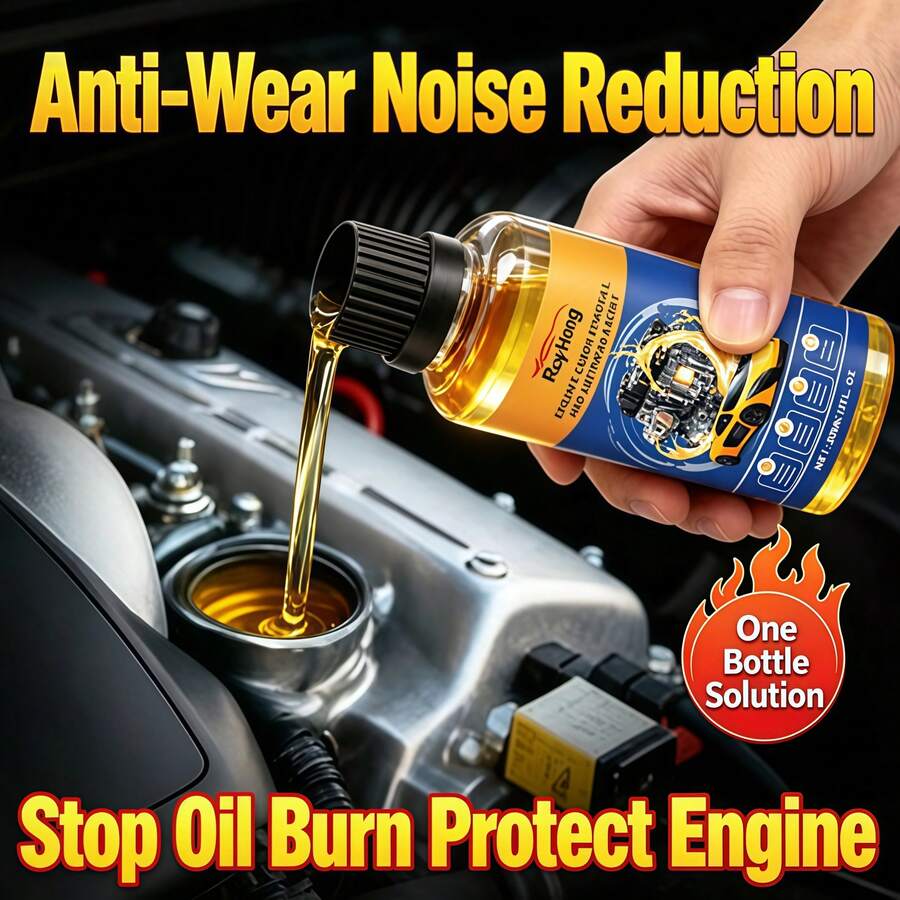rayhong 30ml Car Engine Anti-Wear Protection Agent, Rust-Proof Cleaning For Car Parts, Anti-Noise Vibration And Blue Smoke Protection Agent, Power Enhancer, Specialized Repair Agent For Metal Parts Corrosion, Suitable For Screws, Hinges, Wheel Rim Edges