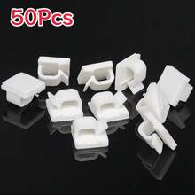 5/25/50Pcs Adhesive Cable Clips - Strong Wire Clips, Durable Plastic Wire Brackets For Cable Management, Small Wire Cable Organizer - Multicolor - View 16