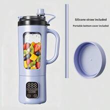 Portable Juice Cup, Multi-Function Large Capacity Fruit & Vegetable Blender Cup, Milkshake Cup, Fresh Blending Anytime Anywhere! Easy To Clean, Multiple Colors Available - Multicolor - View 8