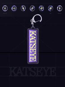1Pc KATSEYE Official‑Logo Acrylic Keychain, Clear Printed Group Symbol Bag Hanging Charm, Key Ring Accessory, Fan Collectible Merchandise, Perfect Present For KATSEYE Fans - Multicolor - View 3
