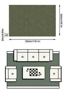 1pc Nordic Modern Minimalist Geometric Circular Line Design - Soft Faux Cashmere Area Rug, Bathroom, Kitchen, Entryway, Hallway, Bedside, Living Room, Bedroom, All Season Machine Washable Large Size Floor Mat, Aesthetic Home Decor - Multicolor - View 13