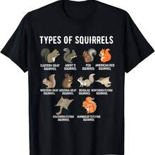 Types Of Squirrels Funny Squirrel T-Shirt - 款式 - 查看 1