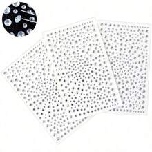Approx. 335pcs Rhinestone & Pearl Hair Accessories, Rhinestone Stickers, Self-Adhesive Stickers, Diamond Decorations, Pearl Hair Accessories - Multicolor - View 6