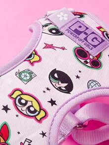 THE POWERPUFF GIRLS X PETSIN Cartoon Pattern Pet Harness For Everyday Wear - Mauve Purple - View 8