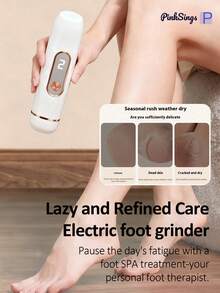 PinkSings Electric Foot Callus Remover & Foot Care Set - 2-Speed Rechargeable Foot File With 5 Grinding Heads, Suitable For Cracked Heels, Dead Skin And Thick Toenails, Includes Heel Scraper And Nail Grinding Head - Multicolor - View 3