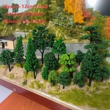 1.18-4.72inch Landscape Trees Miniature Tree Sets For Railway Micro-Scenes / HO N Scale Models - As Photos - View 13