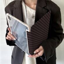 1pc Polka Dot Double-Sided Tablet Protective Case, Foldable Stand, Multi-Angle Viewing, Suitable For Work And Entertainment, With Pen Slot, Compatible With IPad Pro 2024/Air M3/A16 2025, Compatible With Xiaomi, Compatible With Samsung, Compatible With Huawei MatePad - Multicolor - View 2