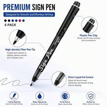 3 buah Pulpen Tinta Cair Ujung Tebal Warna Netral, Pulpen Ballpoint Tinta Hitam/Biru/Merah 1.0MM, Untuk Menggambar, Mencoret-coret, dan Penggunaan Kantor - 3 - View 3