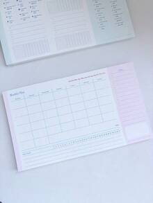 50pcs Multi-Layout Planner Refill Pages, Monthly Planner Health Dashboard Daily Plan Tracker Inserts, Loose-Leaf Notebook Inner Pages, School Supplies, Back To School Supplies, Habit Schedule Notebook Binder Refill Pages - A - View 10