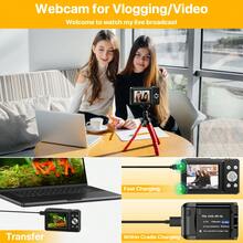 Nicamery 最新 1080P 44MP 數位相機，適合攝影、數碼隨身拍與拍攝，16倍變焦，附 2 顆電池，輕巧旅行相機，適合青少年與長輩禮物 - 黑色 - 查看 5