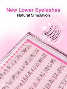 Sibeuna 120pcs Pre-Assembled Lower Eyelashes, No Glue Needed, Self-Adhesive Lower Eyelashes, Suitable For Daily Use, Essential For Makeup Beginners - C - View 4