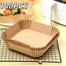 100pcs Round Air Fryer Disposable Paper Liners, Non-Stick Baking Parchment Paper, Heat-Resistant Oil-Proof Waterproof, Suitable For Most Air Fryer Models, Oven Baking Frying Mats, Practical Disposable Baking Pads, Perfect For Home Parties And Daily Cooking - Multicolor - View 15