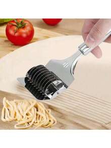 1pc Manual Noodle Cutter, Home Noodle Cutter, Stainless Steel Noodle Cutter, Noodle Knife, Roller Noodle Cutter Tool, Noodle Slicer, Noodle Cutter Tool, Noodle Slicer, Noodle Divider, Kitchen Essential Noodle Slicer - View 7