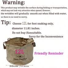 1pc 12L And 6.8L Collapsible Water Bucket, Multi-Functional Portable Foldable Foot Bath Basin, Outdoor Travel Storage Bucket, Suitable For Camping, Hiking, Dorm, Home Foot Bath And Cleaning - Multicolor - View 8
