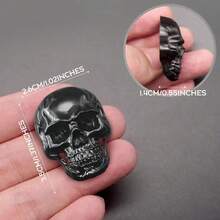 3pcs/Set Halloween Skull Funny Fridge Magnets, Halloween Decoration, These Exquisite Fridge Magnets Are Great Creative Gifts, Can Be Used To Decorate Kitchen, Whiteboard, Locker, Refrigerator, Also Suitable For Home Decor. - Style 1 - View 3