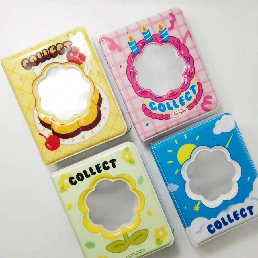 5 piezas/Álbum de fotos instantáneas lindo de 3 pulgadas, álbum de almacenamiento de tarjetas de ídolos mini, colección de tarjetas de fotos - Multicolor - Ver 1