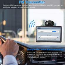 7-Zoll-Fahrzeugdisplay, Ultra-HD-Touchscreen, Rückfahrkamera, drahtlose Konnektivität, GPS-Navigation - Navigationsgerät - Übersicht 3