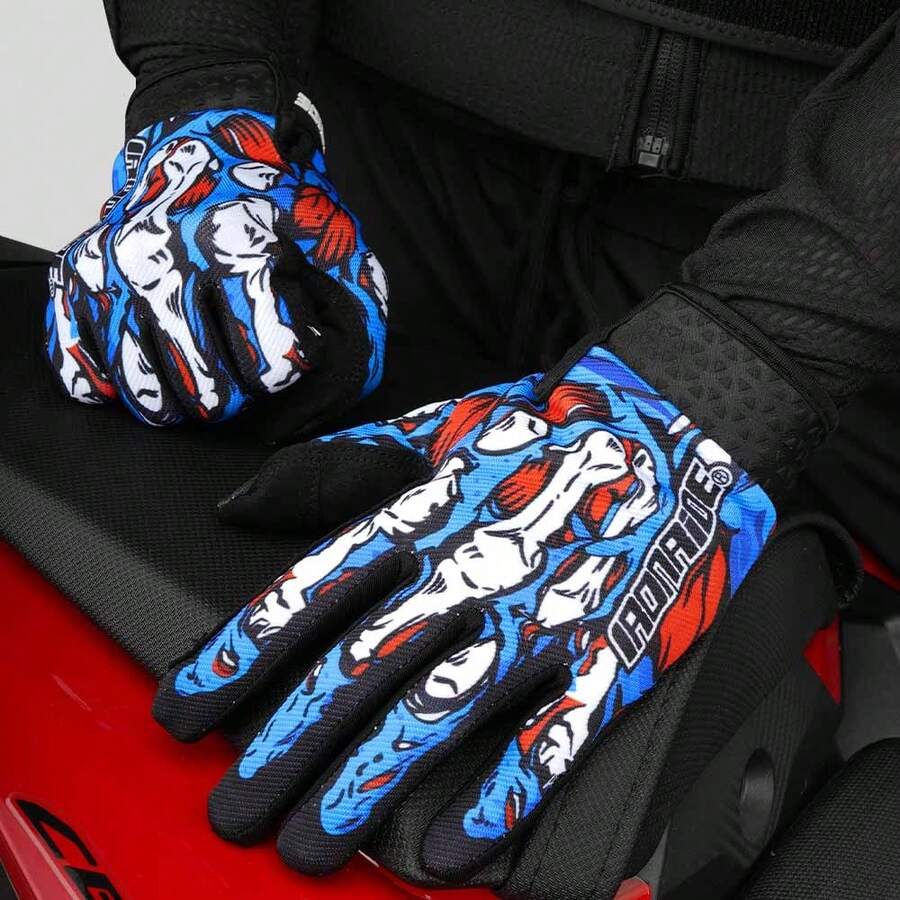 Summer Motorcycle Gloves Off-Road Cycling Full Finger Gloves Motorcycle Riding Gloves Touch Screen Gloves Unisex Riding Essential Rider Gifts - A - View 1
