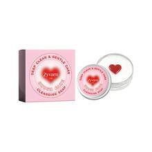 Makeup Brush Cleaning Soap, Gentle Solid Cleanser, Suitable For Makeup Brushes, Makeup Sponge And Powder Puffs, Quick Foaming Portable Brush Care Soap, Heart And Moon Design - Multicolor - View 13