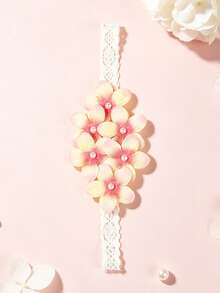 1pc Children's Hollow Decorative Headband, Pearl Flower Accessory Hair Tie, Non-Slip Fixed Headpiece, Suitable For Daily Wear - Multicolor - View 10