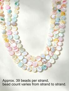 1 Strand Candy Color Sweet Natural Shell Beads Moon Star Heart Shaped Shell Beads Colorful Rice Beads Round Beads DIY Jewelry Making And Decoration Beads For Women Necklace Bracelet Earrings - Candy Colors (Random Assortment) - View 15
