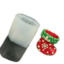 Christmas Plush Gloves & Boots Silicone Mold For Aromatherapy Candles, Resin Casting, Plaster Decor Home Slippers Ornament - S309--2 Christmas Glove Mold - View 5