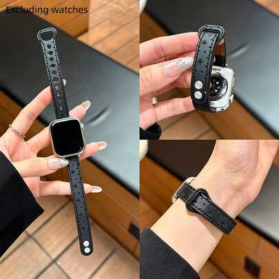 Multifunctional Daily Watch Band, Cute Apple Silver Mist Starry Sky Pattern Watch Band Design, Suitable For Apple Watch 38mm, 41mm, 42mm, 44mm, 45mm, 46mm And 49mm, Compatible With Apple Watch 11/10/9/8/7/6/5/2/1 SE Ultra Series, Sports Unisex Watch Band Accessory