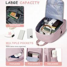 Large Capacity Student Backpack, Suitable For Middle And High School Students, Practical Travel Backpack, Portable Laptop Backpack That Can Hold A 15.6-Inch Laptop, Multi-Functional Backpack Suitable For Outdoor, Travel, Hiking - Multicolor - View 6