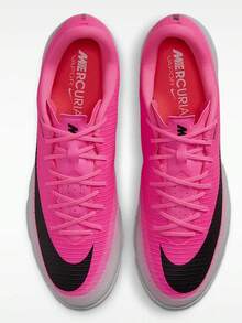 Nike 男鞋VAPOR 17 ACADEMY TF運動訓練足球鞋 - 玫紅色/黑色 - 查看 2