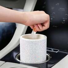 1pc Car Coin Storage Box, Multifunctional Car Mini Trash Can With Lid, Desktop Storage, Ashtray, Storage Box, Car Cup Holder. Suitable For In-Car Waste. Car Trash Can, Suitable For Storing Small Items In The Car. - Color - View 14