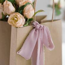 Random 3 Rolls - Handmade Edged Chiffon Ribbon, Suitable For Wedding Invitations, Mother's Day, Bridal Bouquets, Gift Wrapping, DIY Crafts, Rustic Wedding Invitations, Bows, Wreaths, Christmas Decorations, Home Decor, Wedding Parties And Valentine's Day Gift Wrapping - Multicolor - View 5