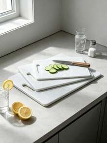 3-Piece Cutting Board Set, Large, Medium And Small Sizes, Non-Slip, Wear-Resistant, Easy To Clean Kitchen Accessory, Suitable For Home Kitchen Food Cutting, Steak And Salad Preparation, Outdoor Camping, Picnic And RV Travel Cooking - 1PC - View 6
