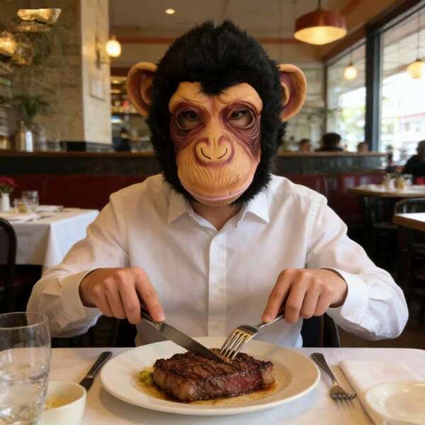 1 Peça Máscara de Látex Realista de Chimpanzé, Máscara de Macaco Completa com Cabelo, Adereço de Rosto de Animal Assustador, Festa de Halloween, Carnaval, Casa Assombrada, Decoração de Cena de Apresentação Temática e Acessório de Cosplay para Pegadinhas