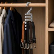 1pc Extra Long & Wide 5-Slot Closet Storage Hook, Plastic Material Scarf Tie Belt Organizer Rack, Multi-Color Options, No-Drill Installation, Ready To Use, Say Goodbye To Searching Hassle, Improve Storage Efficiency, Home Closet Organization Best-Seller - View 2