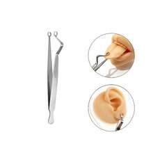 Stainless Steel Ear Piercing Tweezers, Ear Stud Ear Cartilage Ear Conch Lip Stud Tongue Stud Positioning Pliers, Piercing Tool Set Suitable For All Piercing Areas Including Ear And Nose Septum - Multicolor - View 4