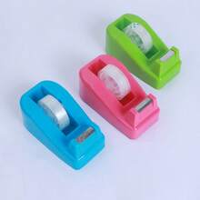 1/3/5pcs Cute Desktop Tape Dispenser, Non-Slip Base One-Hand Tape Dispenser, Macaron Color Aesthetic Tape Dispenser, Suitable For Home Office, School - Tape Dispenser - View 8