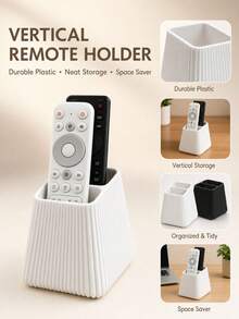 1pc Vertical Remote Control Holder, Decorative Storage, Vertical Stripe Design, Easy Access, Suitable For TV, Air Conditioner And Other Household Remote Control Storage, Dorm Storage, Desktop Organization, Best Gift For Friends - Multiple Styles - View 7