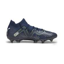 Puma Spring/Autumn Men's Sports Long Stud Football Shoes, Rain-Resistant Natural Grass Training Soccer Shoes 10736903 - Navy Blue-white-green - View 4
