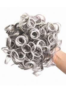 Naturally Voluminous Curls With An Adjustable Drawstring Hair Tie, Available In Multiple Colors. Stylish Updo Suitable For Everyday Wear. - Multicolor - View 12