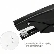 Basics Portable Clamp Stapler, 25 Sheet Capacity, Heavy Duty Stapler, Black - Standard - View 3