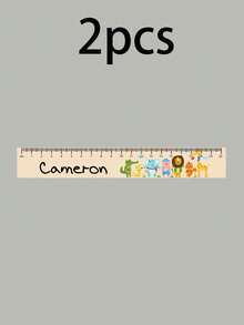 Customized Wooden Ruler With Name, Personalized Cartoon Ruler, Customized School Ruler, Customizable Measuring Ruler, Birthday, Teacher, Back To School Gift - Style C - View 15