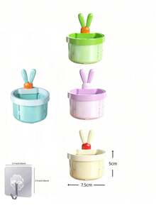 Rabbit Ear Shaped Detachable Sink Strainer, Multi-Functional Hanging Sink Basket, Self-Cleaning Anti-Clogging Mesh Filter, Suitable For Kitchen And Bathroom Sinks, Button-Type Sink Filtration Basket - Automatic Food Waste Drainage Basket, Non-Slip Plastic Drainage Basket, Adjustable Wet-Dry Separation Filter, Suitable For RV And Outdoor Use, Multi-Functional Sink Strainer - Model a - View 11
