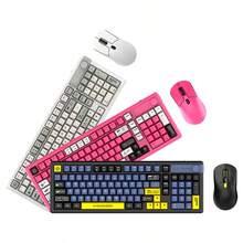 CHANGXIE 2.4G Wireless Keyboard And Mouse Combo Set, Rainbow LED Backlight, 3 Colors, 98 Keys, 3D Scroll Wheel, 1600 DPI, USB Interface, Ergonomic Design, Suitable For PC/Laptop - View 2