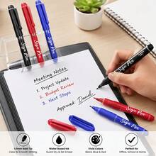 3 buah Pulpen Tinta Cair Ujung Tebal Warna Netral, Pulpen Ballpoint Tinta Hitam/Biru/Merah 1.0MM, Untuk Menggambar, Mencoret-coret, dan Penggunaan Kantor - 3 - View 6